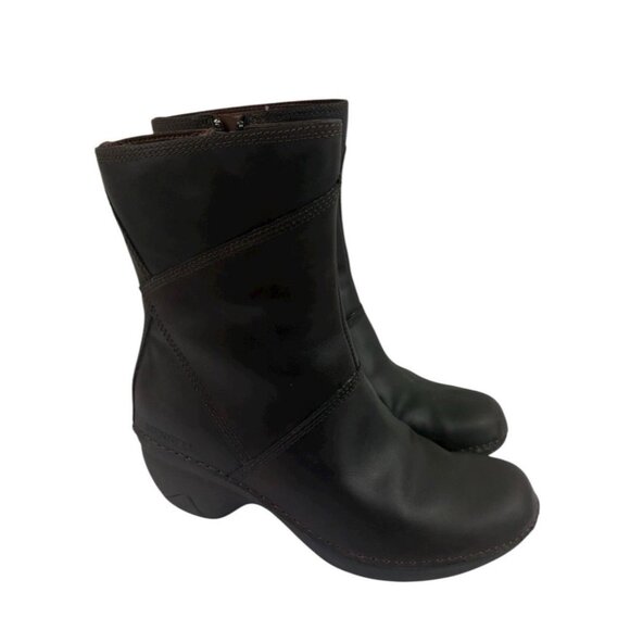 *Merrell Emma Boots Womens 6 Brown Brunette Leather Comfort Mid Calf Zip Winter - Picture 4 of 13